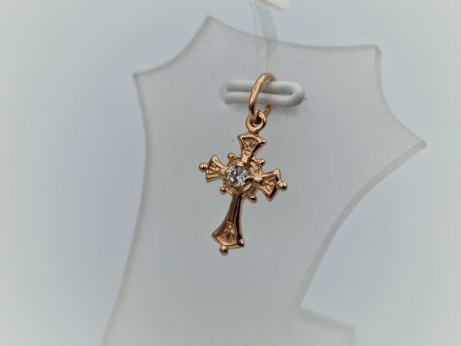 Золотой кулон с цирконом, 0.77 г