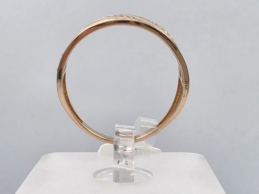 Gold ring with zircon, 2.89 g, size 19
