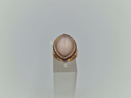 Zelta gredzens ar briljantiem, 12.88 g, izm. 17