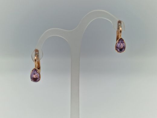 Zelta auskari ar cirkoniju, 2.95 g