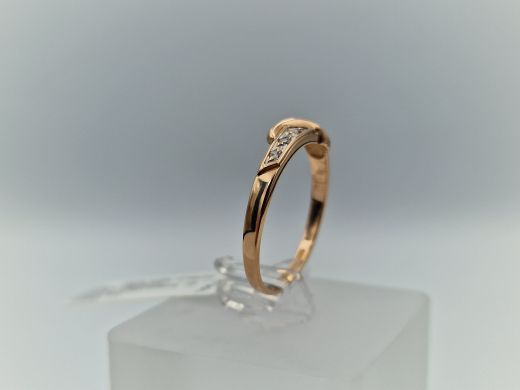 Zelta gredzens ar cirkoniju, 1.75 g, izm. 18