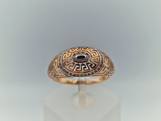 Zelta gredzens ar cirkoniju, 3.19 g, izm. 21