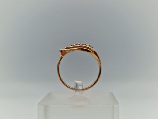 Zelta gredzens ar cirkoniju, 2.03 g, izm. 17