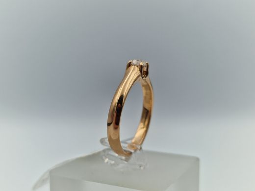 Zelta gredzens ar cirkoniju, 3.75 g, izm. 18.5