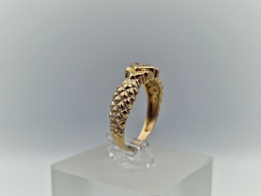 Zelta gredzens ar briljantiem, 2.53 g, izm. 17