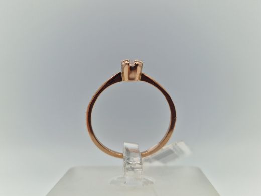 Zelta gredzens ar cirkoniju, 1.27 g, izm. 16.5