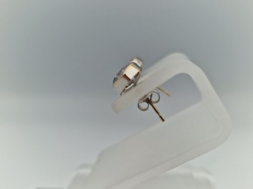 Zelta auskari ar cirkoniju, 1.07 g