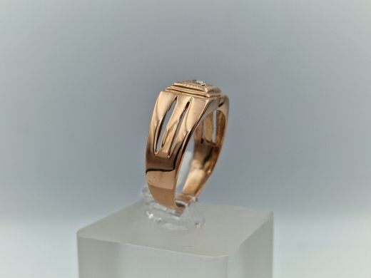 Zelta gredzens ar cirkoniju, 4.96 g, izm. 19.5