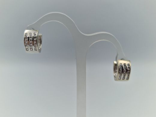 Золотые серьги с цирконом, 4.86 г