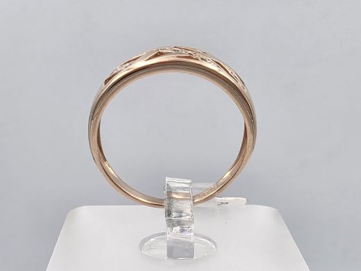 Gold ring with zircon, 2.77 g, size 18