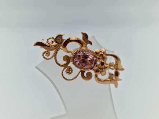 Zelta broša ar cirkoniju, 7.25 g