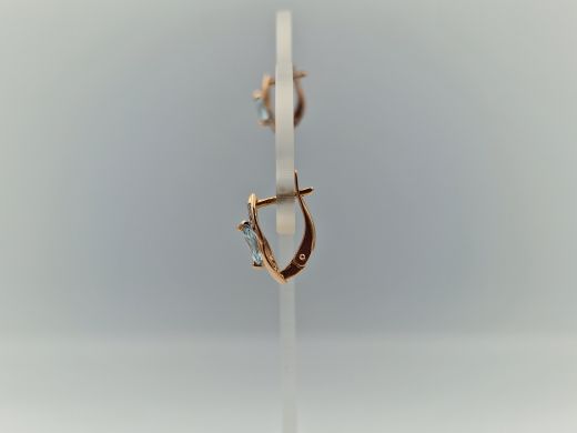 Zelta auskari ar topāzu, 2.25 g