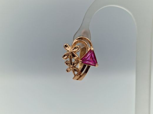 Zelta auskari ar cirkoniju, 3.87 g