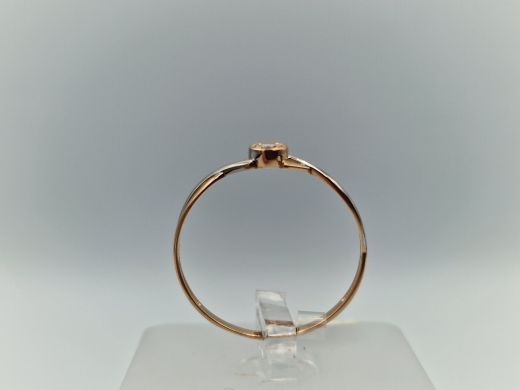 Zelta gredzens ar cirkoniju, 0.97 g, izm. 18