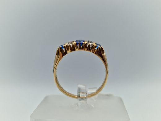 Zelta gredzens ar cirkoniju, 2.54 g, izm. 17.6