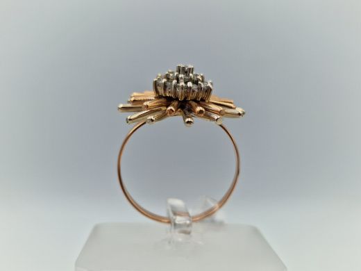 Zelta gredzens ar cirkoniju, 7.26 g, izm. 19.5