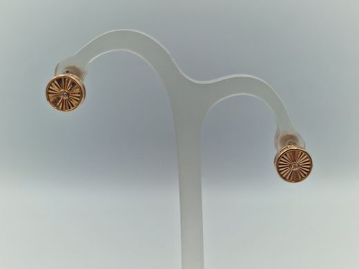 Zelta auskari ar cirkoniju, 2.04 g