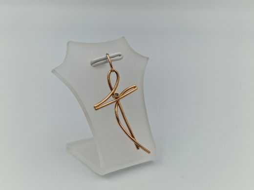 Золотой кулон с цирконом, 0.88 г