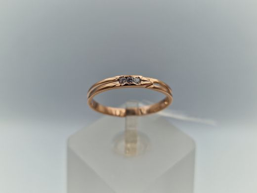 Zelta gredzens ar cirkoniju, 1.09 g, izm. 17.5