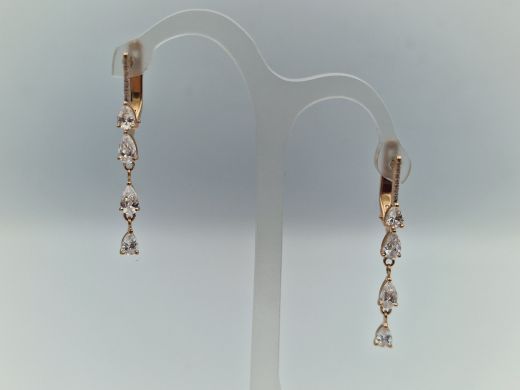 Zelta auskari ar cirkoniju, 3.02 g