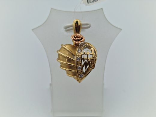 Zelta kulons ar cirkoniju, 4.13 g