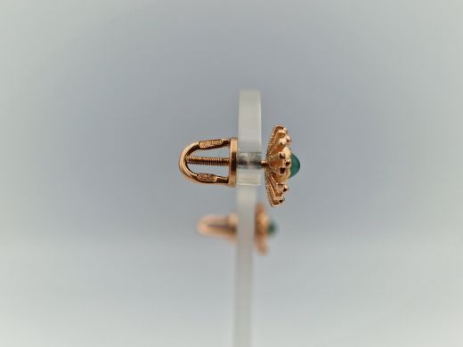 Zelta auskari ar halcedonu, 2.85 g