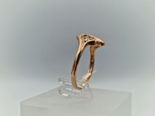 Zelta gredzens ar cirkoniju, 1.99 g, izm. 16