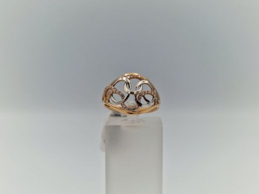 Zelta gredzens ar cirkoniju, 2.47 g, izm. 18