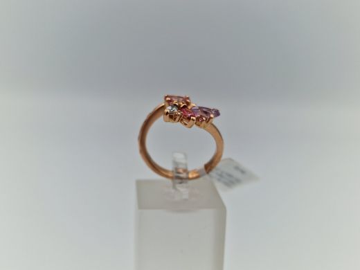 Zelta gredzens ar briljantu, 3.2 g, izm. 16.5