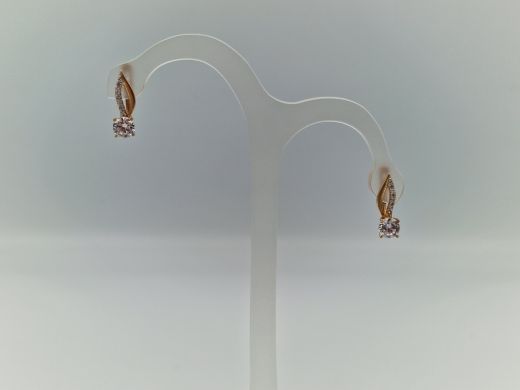 Zelta auskari ar cirkoniju, 2.46 g