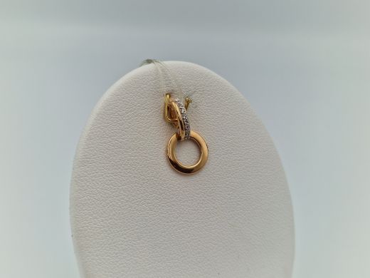 Zelta kulons ar cirkoniju, 0.75 g