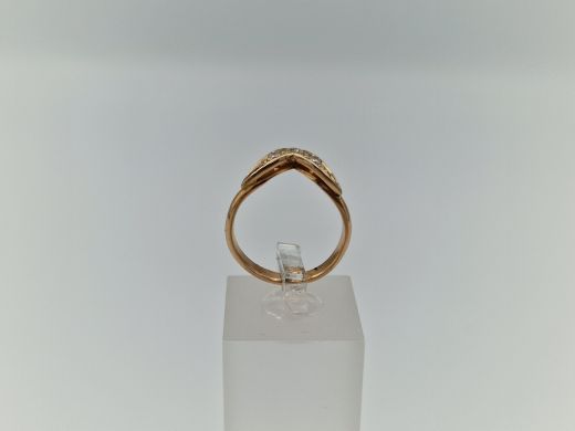 Zelta gredzens ar cirkoniju, 2.57 g, izm. 15.5