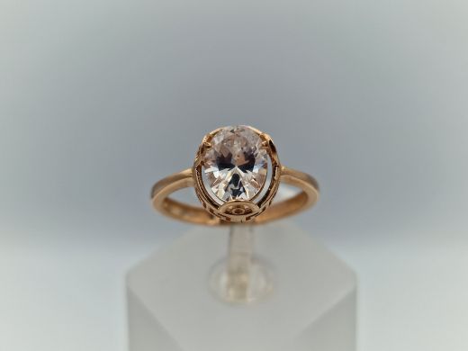 Zelta gredzens ar cirkoniju, 2.75 g, izm. 18