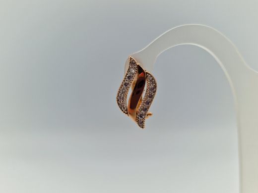 Zelta auskari ar cirkoniju, 2.91 g