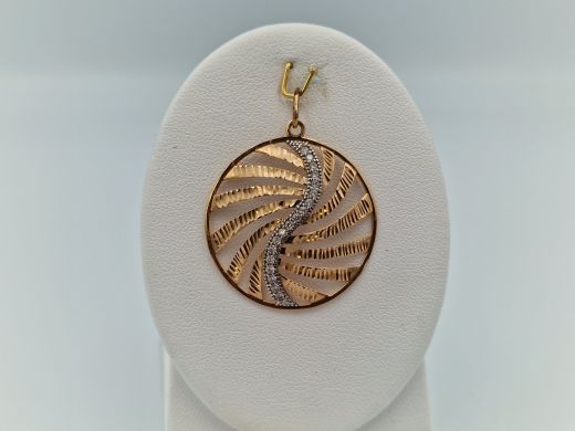 Zelta kulons ar cirkoniju, 2.64 g