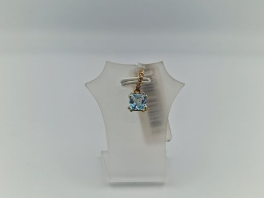 Zelta kulons ar topāzu un cirkoniju, 1.05 g