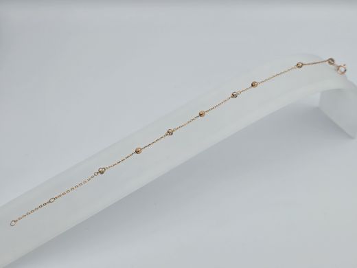 Aukso apyrankė su cirkonisu, 1.20 g, dydis 19 cm