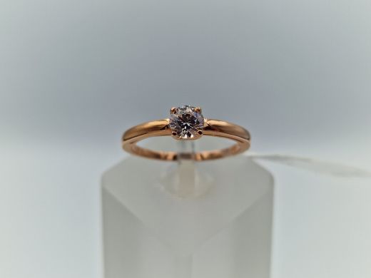 Zelta gredzens ar cirkoniju, 1.6 g, izm. 18.5