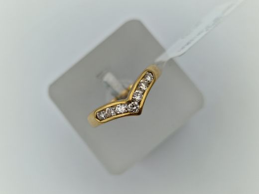 Zelta gredzens ar briljantu, 2.76 g, izm. 16.8