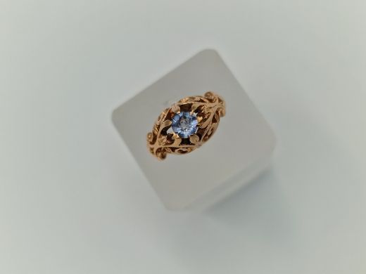 Zelta gredzens ar cirkoniju, 4.33 g, izm. 17.5