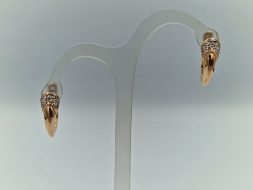 Zelta auskari ar cirkoniju, 2.31 g