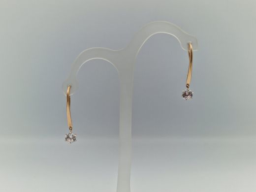 Zelta auskari ar cirkoniju, 2.84 g