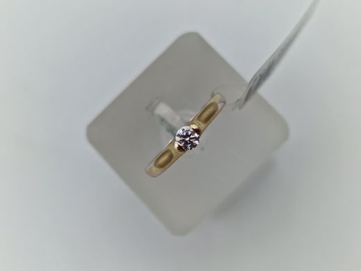 Zelta gredzens ar cirkoniju, 1.73 g, izm. 16.5