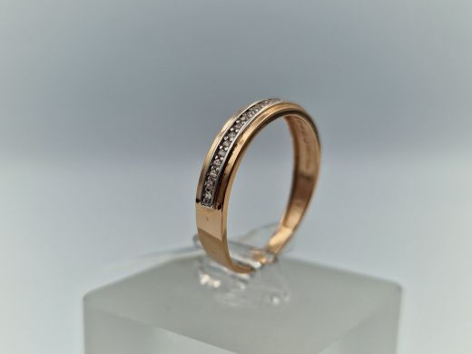 Zelta gredzens ar cirkoniju, 1.76 g, izm. 18.5