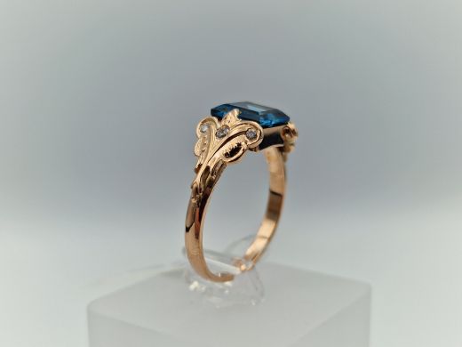 Zelta gredzens ar cirkoniju, 4.75 g, izm. 19.5