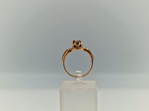 Zelta gredzens ar cirkoniju, 1.99 g, izm. 15.5