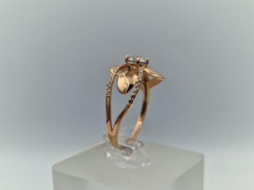 Zelta gredzens ar cirkoniju, 2.51 g, izm. 19