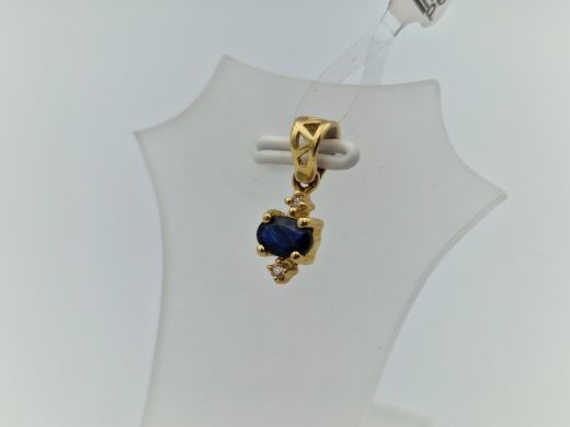 Золотой кулон с цирконом, 0.8 г