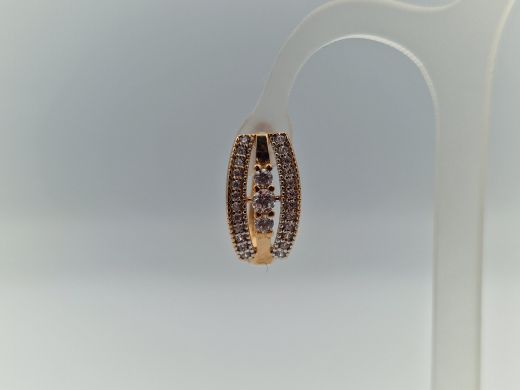 Zelta auskari ar cirkoniju, 2.96 g