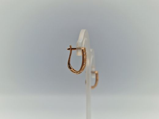 Zelta auskari ar cirkoniju, 2.84 g